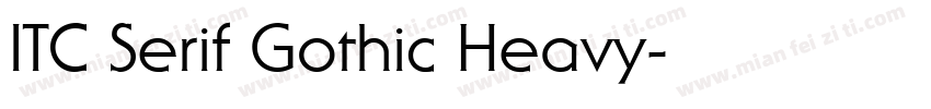 ITC Serif Gothic Heavy字体转换